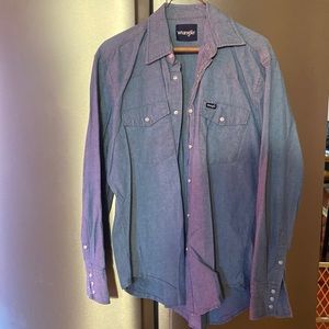 Wrangler Large mens button down shirt